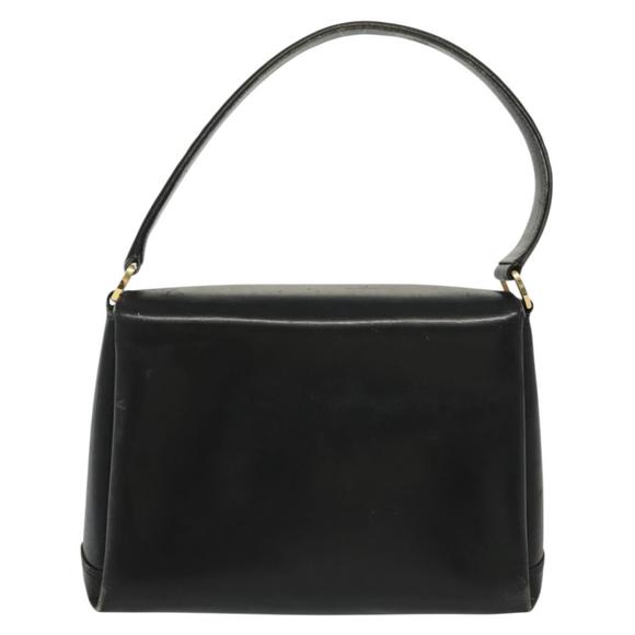 GUCCI Hand Bag Leather Black Gold Auth ep10870 - Picture 2 of 16